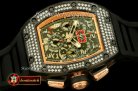 RM035 - Carbon/Rose Gold Flyback PVD/RU Asian 7750 28800