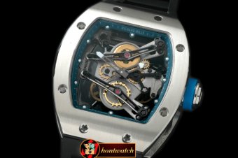 RM067B - Bubba Watson Tourbillon SS/RU Blue Swiss Qtz