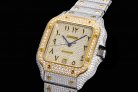 Cartier > SANTOS SERIES Full Dia 40mm A2824 2 TONE