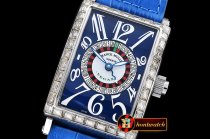 Franck Muller Long Island Vegas Edition Diam SS/LE Blue Asia 21J