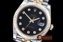 Rolex DateJust 2 Wrap YG/SS Flt Blk Diams Jub Noob A3235