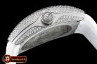 Franck Muller Vanguard Mens V45 Diams SS/LE/RU Silver Wht ABF A2824