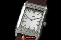 JL079A - Reverso Classique SS/LE White Stk Jap Qtz