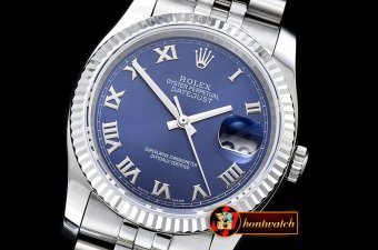Rolex Datejust DJ 36mm Jub Flt SS/SS Blue Rmn BP A3135 Mod
