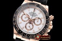 Rolex Daytona 116515 CER/RG/LE Wht/Stk OMF A4130 Mod
