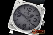 BELL & ROSS Bell Ross BR03-92 42mm SS/RU Grey/Num/Stk V2 Miyota 9015