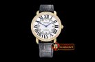 Replica Cartier Ronde Louis Cartier No Date YG/LE Diams White As