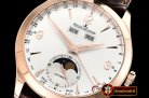 Jaeger Le Coultre Master Ultra Thin Moonphase RG/LE White KMF MY9015 Mod