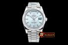 Rolex DayDate 228206 Flt SS/SS Ice Blue Diam BP A3255 Mod