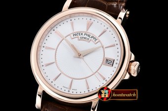 PP0206B - 5153 Calatrava RG/LE White Asia 2824 Mod