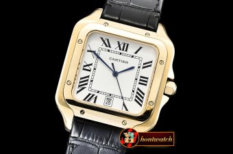 Cartier Santos De Cartier 2018 Ladies YG/LE Wht Swiss Qtz