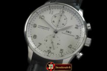 IWC0285 - Portuguese Chrono SS/LE Wht A-7750 New Improved