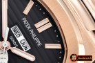Patek Philippe Nautilus GMT MoonPhase RG/RG Black Asia 23J Calen