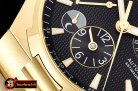 VACH. CONSTANTINE Overseas Dual Time Power Reserve YG/YG Blk TWA A1222
