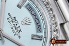 Rolex DayDate 228206 SS/SS Ice Blue Diam Baug BP A3255 Mod