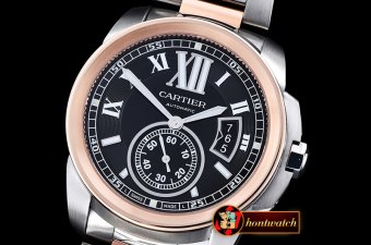 Best Quailty Cartier Cartier De Calibre RG/SS Black JF Miyota 82