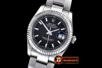 Replica Rolex DateJust Midsize 31mm SS/SS Black Sticks BP Asia 2