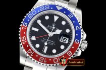 Rolex GMT II Red/Blue SS/SS Black BP A3186 Mod