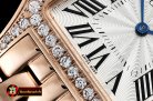 Cartier Santos Demoiselle Ladies Diams RG/RG Wht Swiss Quartz