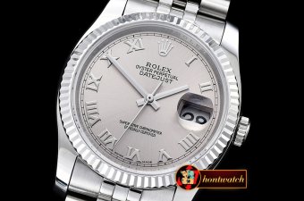 Rolex Datejust DJ 36mm Jub Flt SS/SS Light Grey Rmn BP A3135 Mod