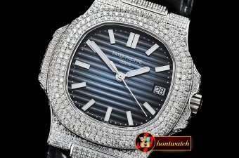 Patek Philippe Nautilus Mens 40mm Diams SS/LE Blue Sticks V2 MY9015