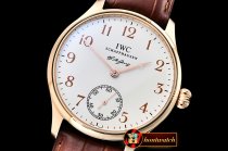 IWC FA Jones Ltd Ed RG/LE Wht/Rose Gold Num Asia 6498