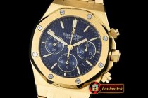 AP0358C - Royal Oak Chronograph Ref. 26320 YG/YG Blue A-7750