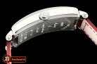 Franck Muller Long Island Ladies 952QZ SS/LE (Red) Wht GF Swiss Qtz