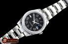 Rolex Datejust II DJ2 41mm Oyt Flt SS/SS Black Roman BP Asia 2813