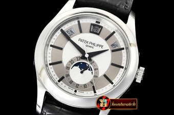 Patak Philippe Annual Cal. Moonphase Ref.5205 SS/LE White KMF MY9015