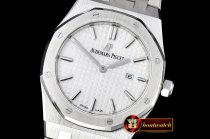 Audemars Piguet Royal Oak Ladies 33mm SS/SS Wht JF Swiss ETA Qua
