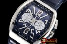Franck Muller Vanguard Chronograph 44mm SS/LE/RU Blue Asia 7750