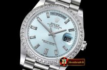 Rolex DayDate 228206 SS/SS Ice Blue Diam BP Swiss 2836