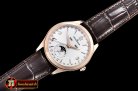 Jaeger Le Coultre Master Calendar Moonphase RG/LE White OMF MY9015 Mod