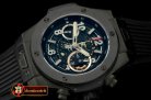 HUB0329D - Big Bang Black Unico PVD/RU Skeleton Asian 7750
