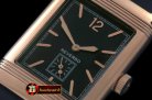 JL078F - Reverso Classique RG/LE Black Num/Stk Jap Qtz