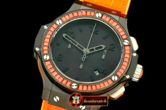 HUB0323C - Big Bang Pearl/ Sq Orange Ruby All Black A-7750