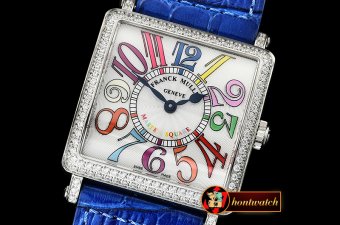 Franck Muller Master Sq 6002 Midsize SS/LE Blue Crazy GF - Swiss Qtz