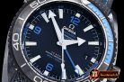 Omega Planet Ocean Deep Black CER/RU Blue BP A2836 Mod