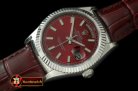 Replica Rolex DayDate Fluted Burgundy SS/LE Asian 2813