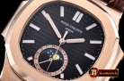 Best Quailty Patak Philippe Nautilus MoonPhase RG/LE Black MY901
