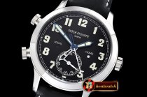 Patek Philippe Calatrava Pilot Travel Time 5524 SS/LE Black GRF MY9015