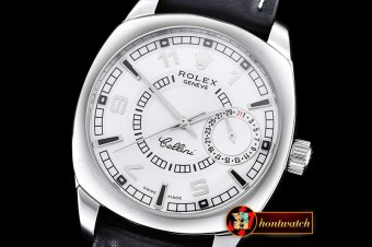 ROLCEL069A - Cellini Date SS/LE White Num/Stick Asia 2824