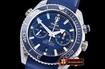 Omega Planet Ocean 45mm Chrono TI/RU Blue BP A7750 Mod9300