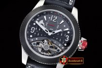 JAEGER LE COULTRE AMVOX3 Tourbillon GMT SS/LE Black/Wht Asia 23J