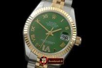 RMDJ203A - SS/YG Jubilee Green Roman Asia 2836