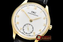 IWC Portuguese Hand-Wound Ref.IW5454 YG/LE Wht/Wht A6497
