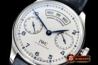 IWC Portugieser Annual Cal IW503502 SS/LE Wht/Bl ZF A52850