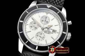 Breitling SuperOcean Heritage II Chrono SS/RU White/B OMF A7750