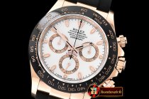 Rolex Daytona 116515 CER/RG/RU Wht Noob Asia 4130 Mod